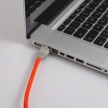 Câble Lan Ethernet Cat 5e sans connecteurs RJ45 - RF15 Effet Soie Orange Fluo