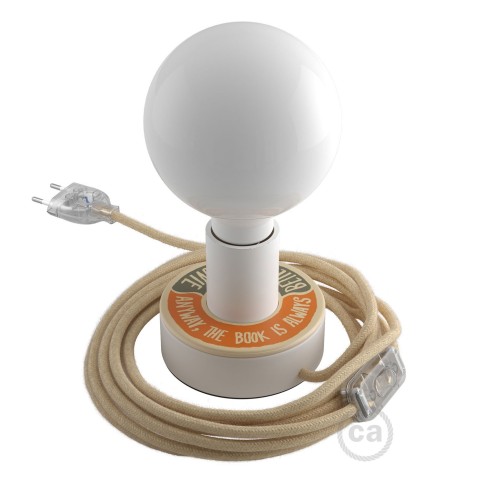Kit rosace métallique cylindrique à deux trous - Cuivre
