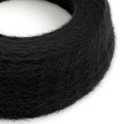 Câble textile tressé 2x0,75 10 cm TP04 Noir
