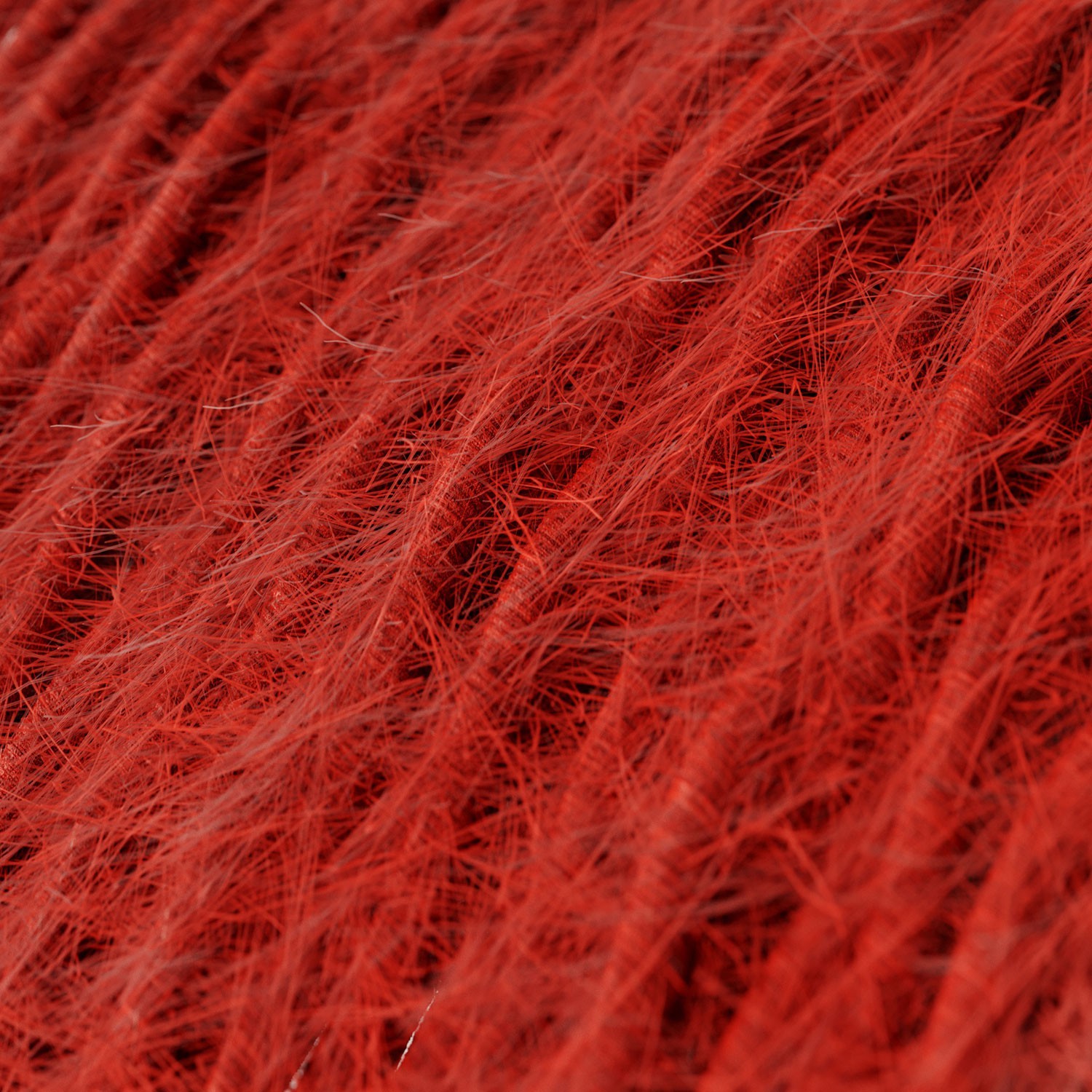 Câble textile tressé 2x0,75 10 cm TP09 Rouge