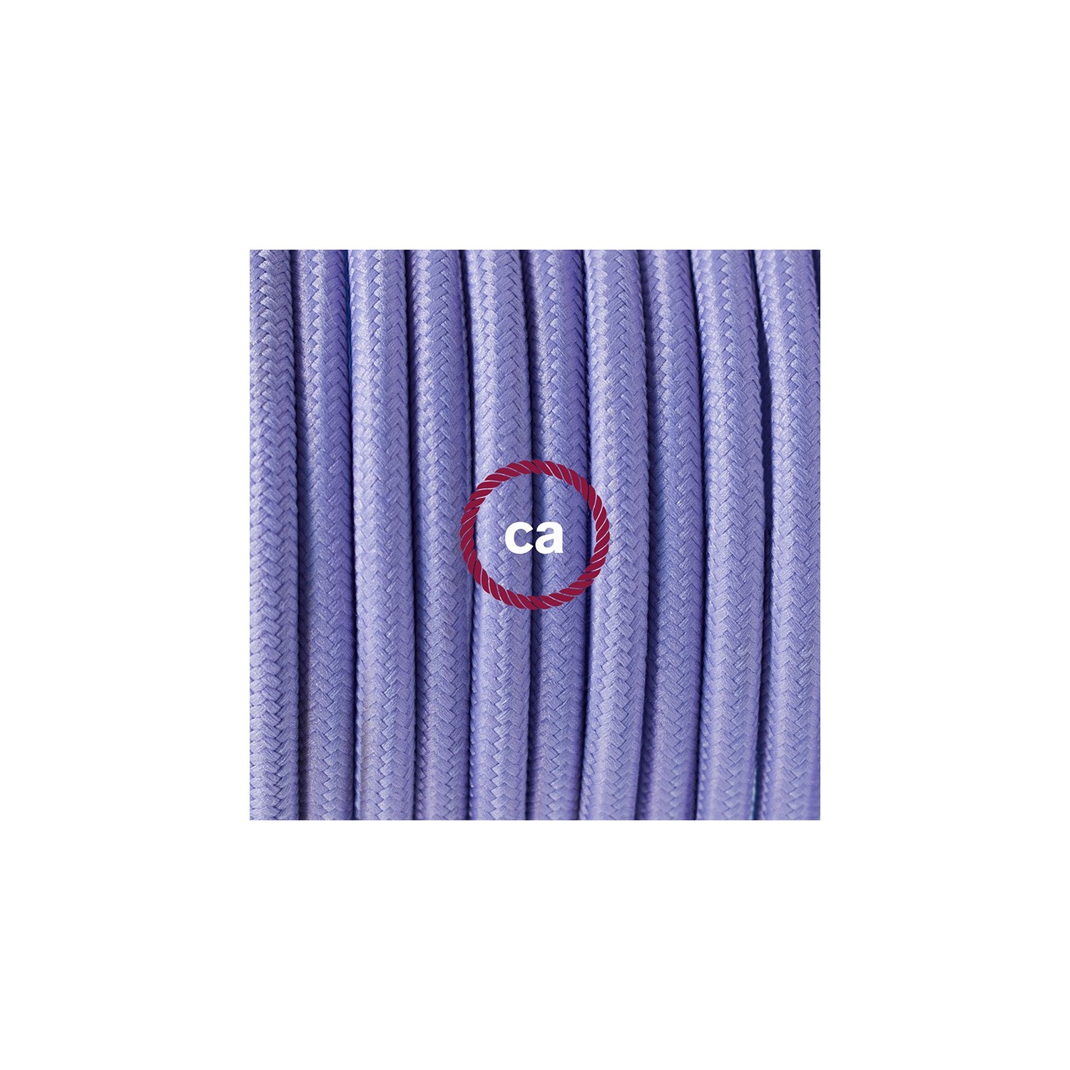 Ronde flexibele textielkabel van viscose met schakelaar en stekker. RM07 - lilw 1,80 m.