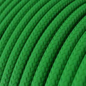 Ronde flexibele electriciteit textielkabel van viscose. RM06 - groen