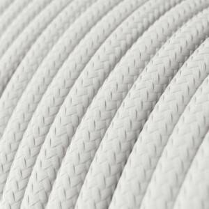 Ronde flexibele electriciteit textielkabel van viscose. RM01 - wit
