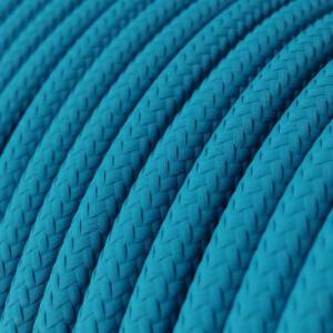 Ronde flexibele electriciteit textielkabel van viscose. RM11 - hemelsblauw