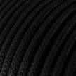 Ronde flexibele electriciteit textielkabel van viscose. RM04 - zwart