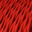 Gevlochten flexibele electriciteit textielkabel van viscose. TM09 - rood