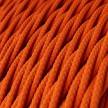 Gevlochten flexibele electriciteit textielkabel van viscose. TM15 - oranje