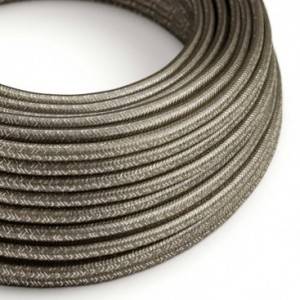 Ronde flexibele glinsterende electriciteit textielkabel van viscose. RL03 - grijs