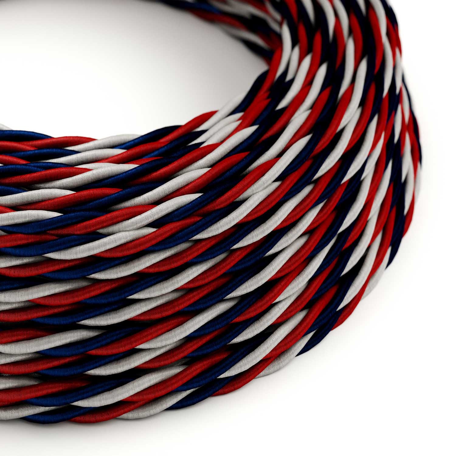 Amarcords - Câble électrique textile couleur OR, torsadé, soie, 5