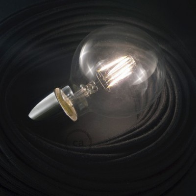 Vintage niet dimbare decoratieve 4W LED lamp met kooldraad effect Globe G95 helder warm licht