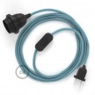 SnakeBis cordon avec douille et câble textile Coton Océan RC53