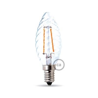 Light bulb filament Led Tortiglione 4W E14 Clear