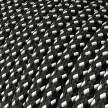 Ronde flexibele electriciteit textielkabel van viscose. RT41 -3D effect zwart/wit