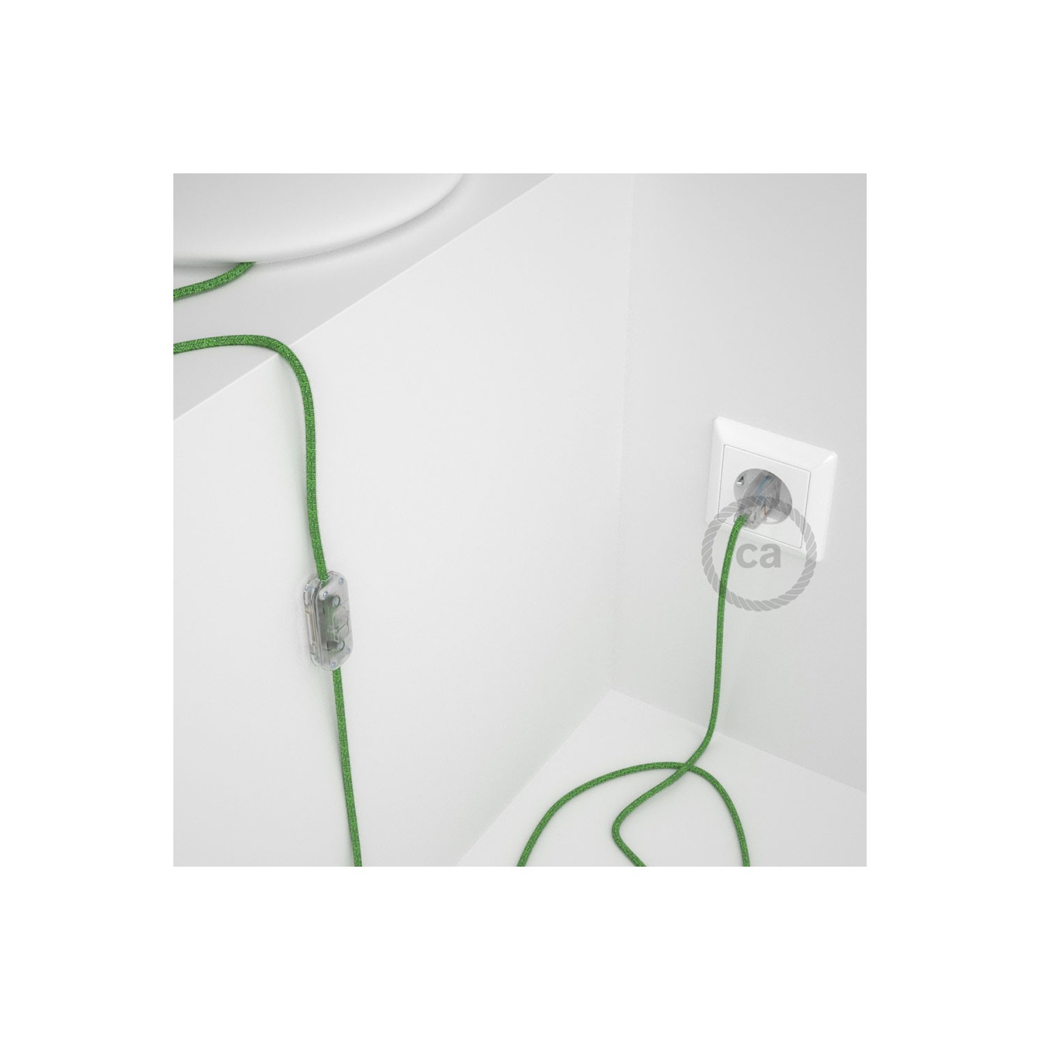 Cordon pour lampe, câble RX08 Coton Bronte 1,80 m. Choisissez la couleur de la fiche et de l'interrupteur!