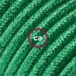 Verlengkabel 2P 10A met rond flexibel strijkijzersnoer RL06 van groen viscose