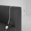 Rallonge électrique avec câble textile RM01 Effet Soie Blanc 2P 10A Made in Italy.