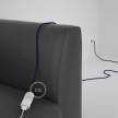 Rallonge électrique avec câble textile RM14 Effet Soie Violet 2P 10A Made in Italy.