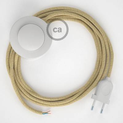 Cordon pour lampadaire, câble RN06 Jute 3 m. Choisissez la couleur de la fiche et de l'interrupteur!