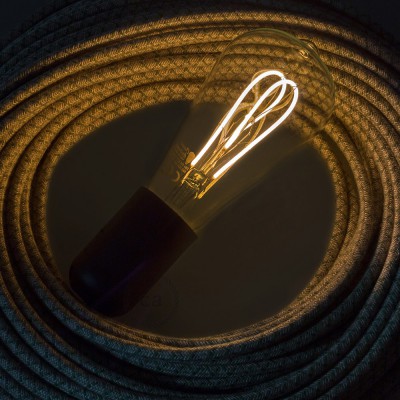 Ampoule Transparente LED - Edison ST64 Filament courbe avec Double Boucle 5W E27 Dimmable 2200K