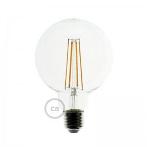 Ampoule Transparente LED - Globe G95 Filament Long 7.5W E27 Vintage Décorative Dimmable 2200K