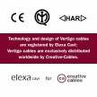 Rond strijkijzersnoer Vertigo HD bedekt met Ceny Cane textiel ERM39