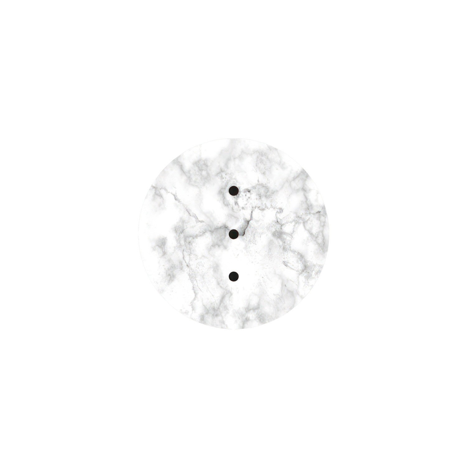 Rosace Rose-One rond de 200 mm de diamètre avec 3 trous alignés et 4 trous latéraux