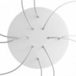 Rosace XXL Rose-One rond de 400 mm de diamètre avec 10 trous et 4 trous latéraux