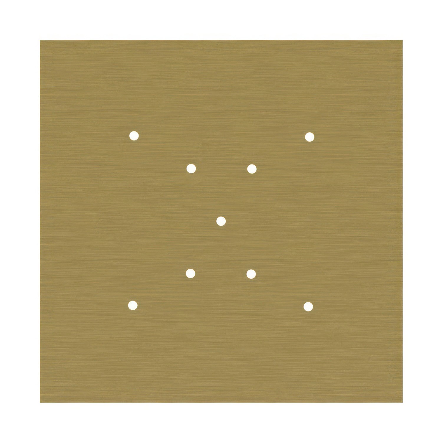 Rosace XXL Rose-One carré de 400 mm avec 9 trous en croix et 4 trous latéraux