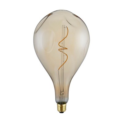 XXL LED-lamp peer A165 Gouden dubbele spiraalvormig filament 5W E27 dimbaar 1800K