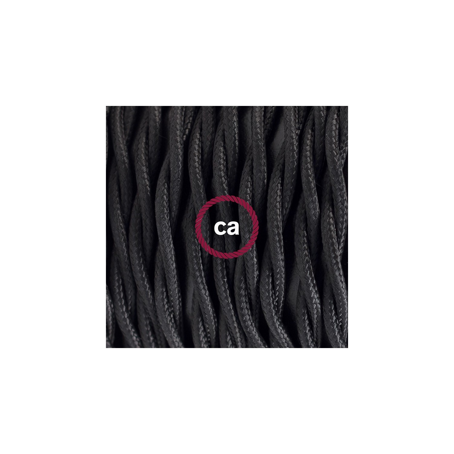 SnakeBis bedradingsset met fitting en strijkijzersnoer - zwart viscose TM04