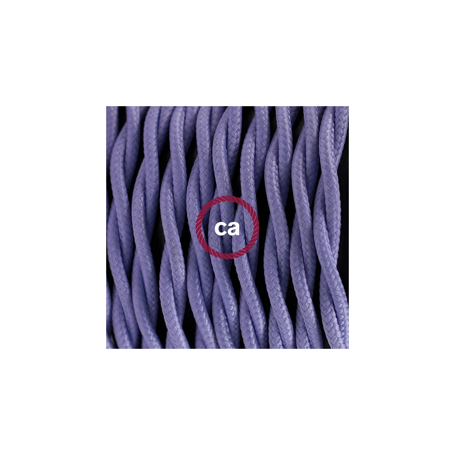 SnakeBis cordon avec douille et câble textile Effet Soie Lilas TM07