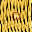 SnakeBis bedradingsset met fitting en strijkijzersnoer - geel viscose TM10
