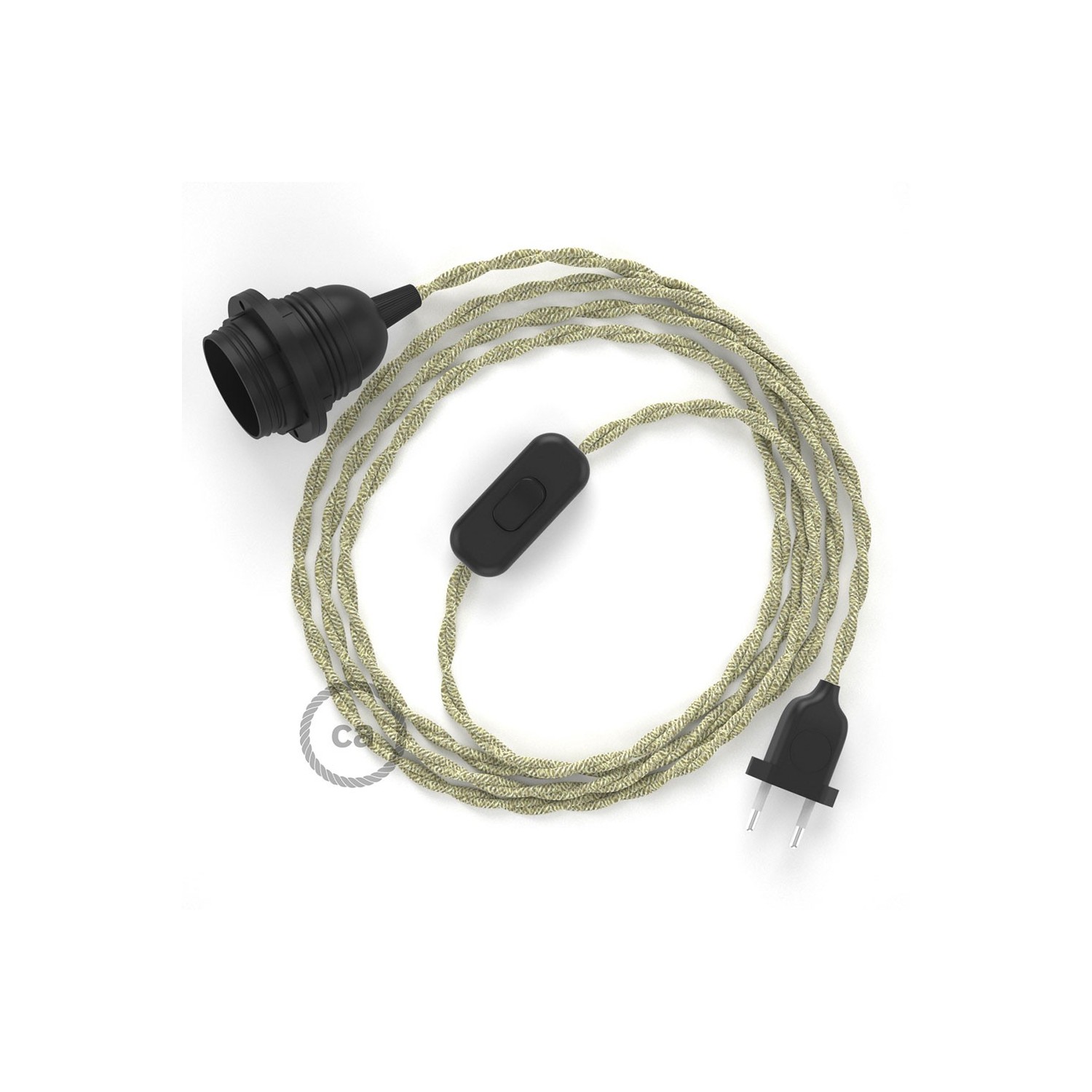 SnakeBis cordon avec douille et câble textile Lin Naturel Neutre TN01