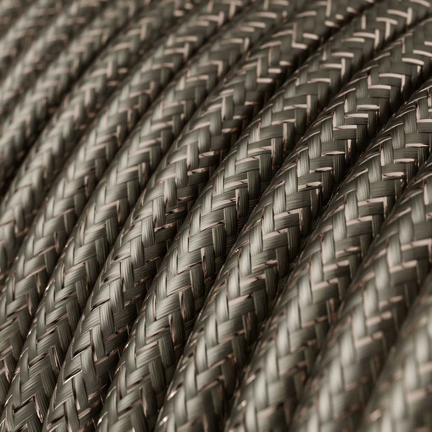 Suspension fabriquée en Italie avec cable textile torsadé et finition en métal