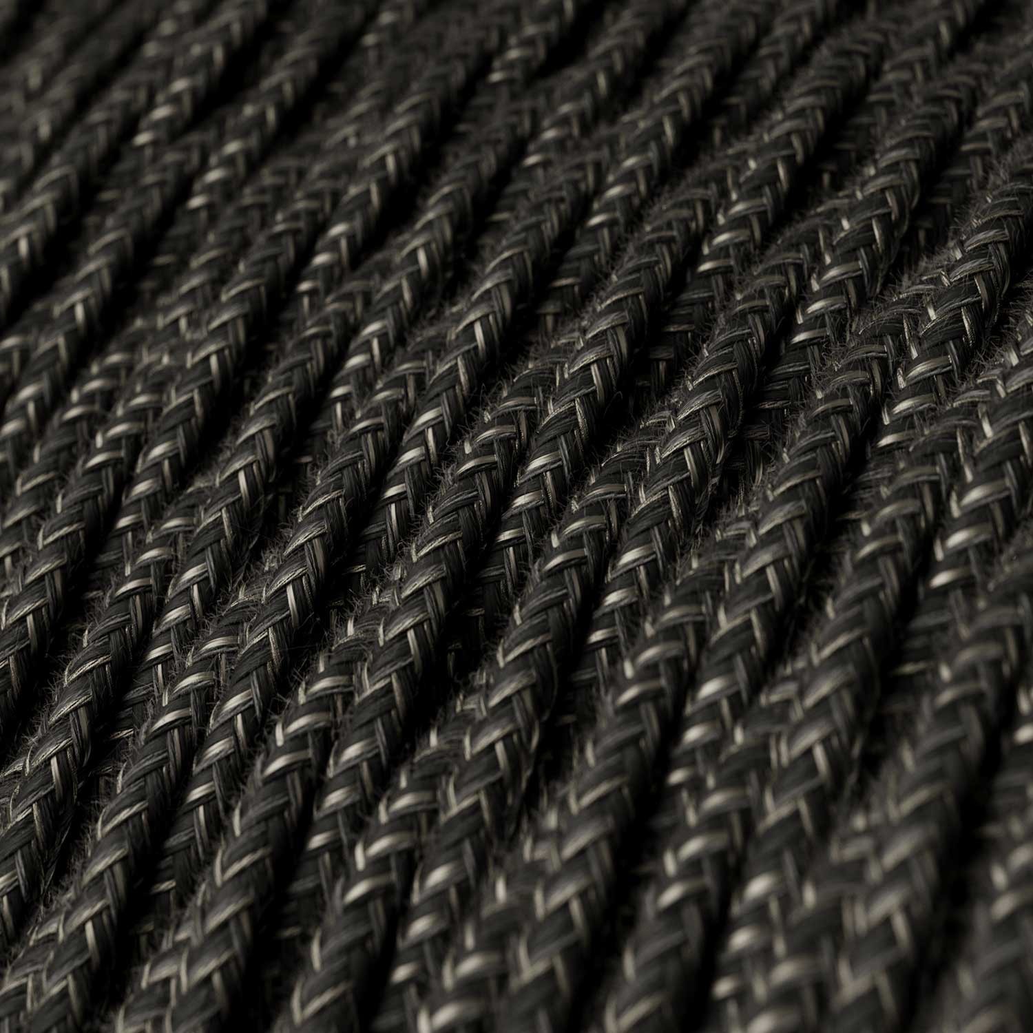 Suspension fabriquée en Italie avec cable textile torsadé et douille en alluminium