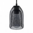 Pendant lamp with textile cable, Ghostbell lampshade and metal details - Made in Italy
