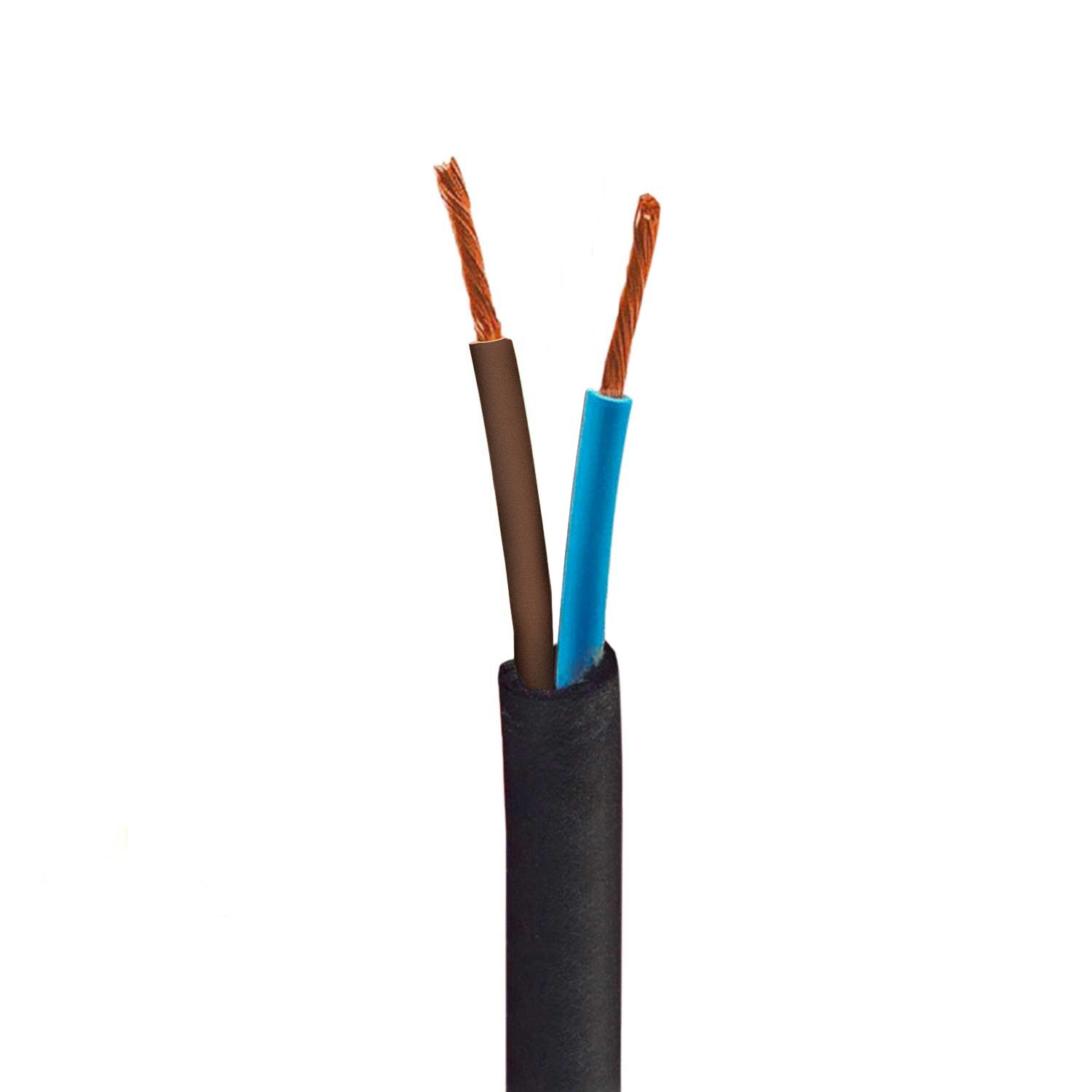 Câble électrique résistant aux UV d'extérieur rond recouvert en coton Vert Pixel Bronte SX08 - compatible avec Eiva Outdoor IP65