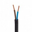 Câble électrique résistant aux UV d'extérieur rond recouvert en tissu noir SM04 - compatible avec Eiva Outdoor IP65