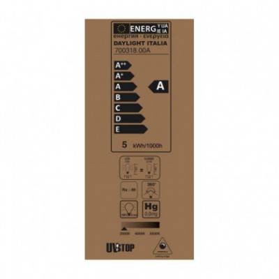 Edison ST64 LED lichtbron goedkleurige Croissant lijn met spiraal filament 5W E27 Dimbaar 2000K
