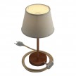 Alzaluce met Impero-lampenkap, metalen tafellamp met stekker, snoer en schakelaar