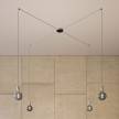 Spider - 4 lichts-meervoudige hanglamp, Made in Italy, compleet met strijkijzersnoer en metalen afwerking