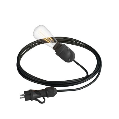 Snake Eiva, lampe d'extérieur portative, 5 m de câble textile, douille étanche IP65 et fiche