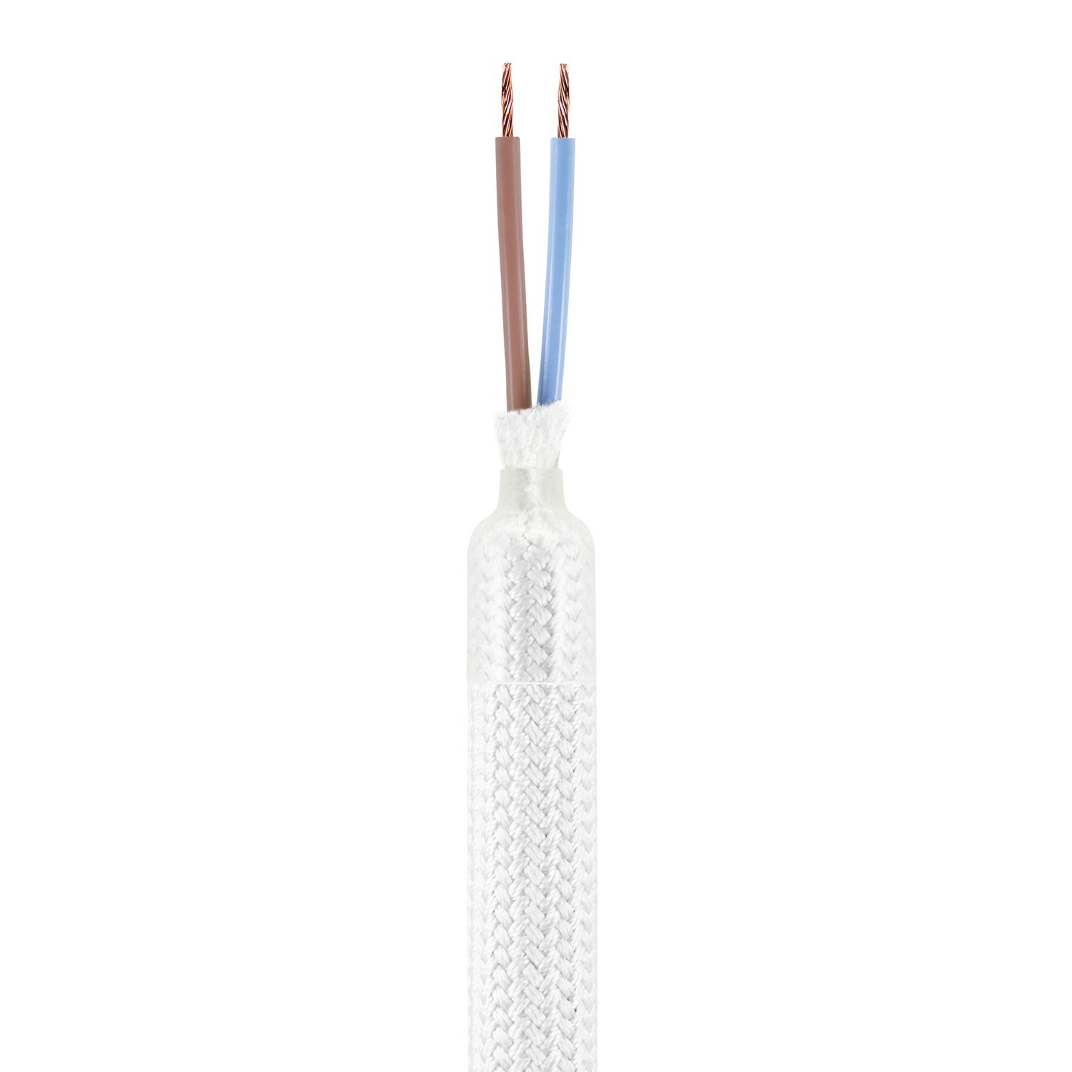 Kit Creative Flex flexibele buis bekleed met witte RM01 stof met metalen eindstukken
