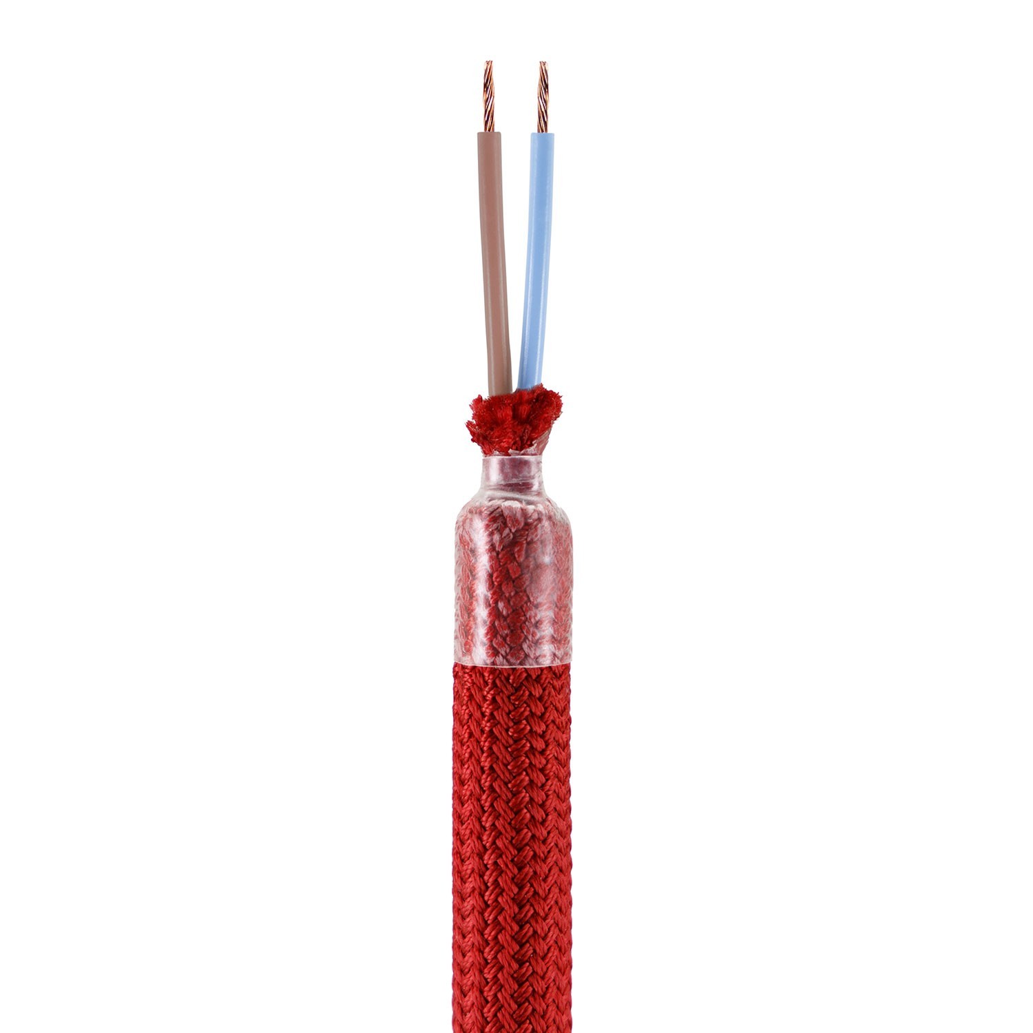 Kit Creative Flex flexibele buis bekleed met rode RM09 stof met metalen eindstukken