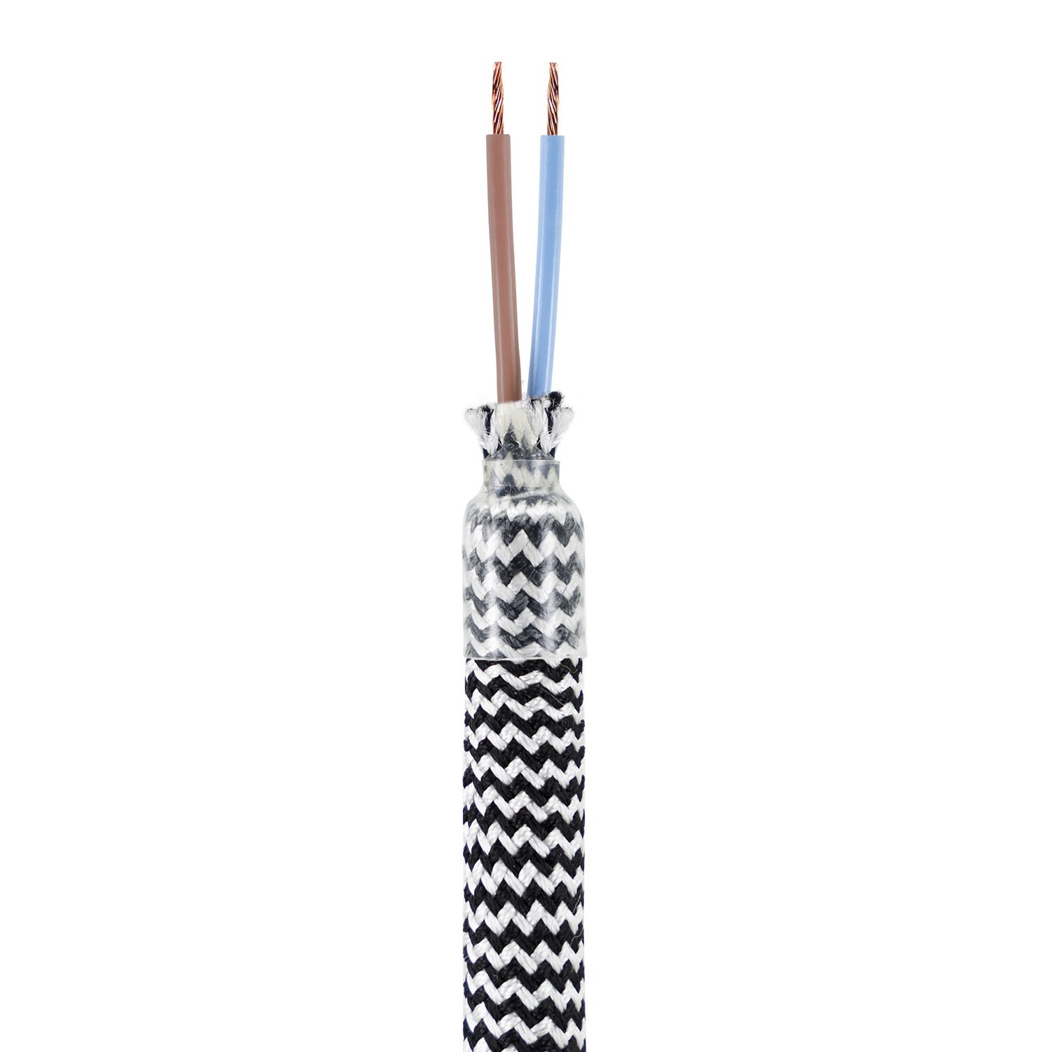 Kit Creative Flex tube flexible recouvert de tissu RZ04 Noir et Blanc