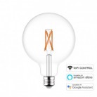 Ampoule LED SMART WI-FI Globo G95 transparente à filament 6.5W E27 Dimmable