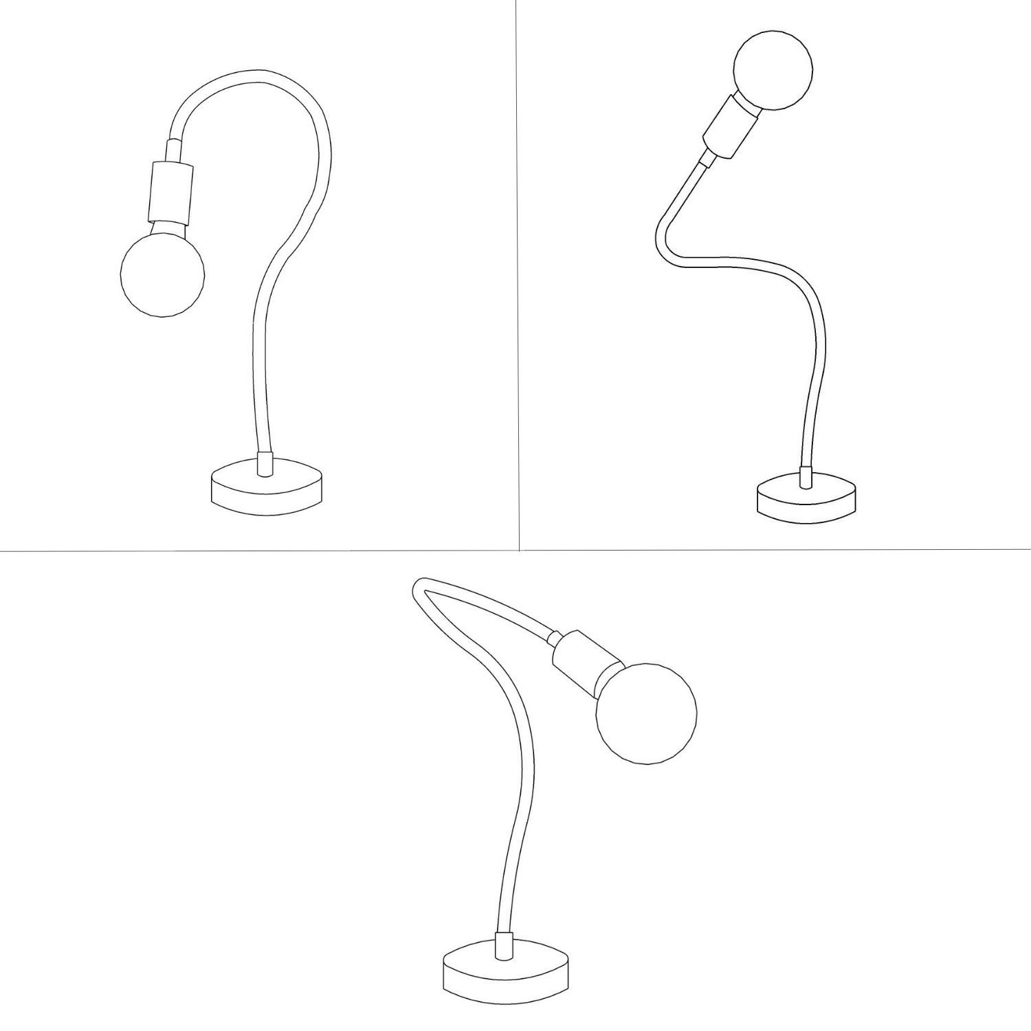Flex flexibele tafellamp met diffuus licht
