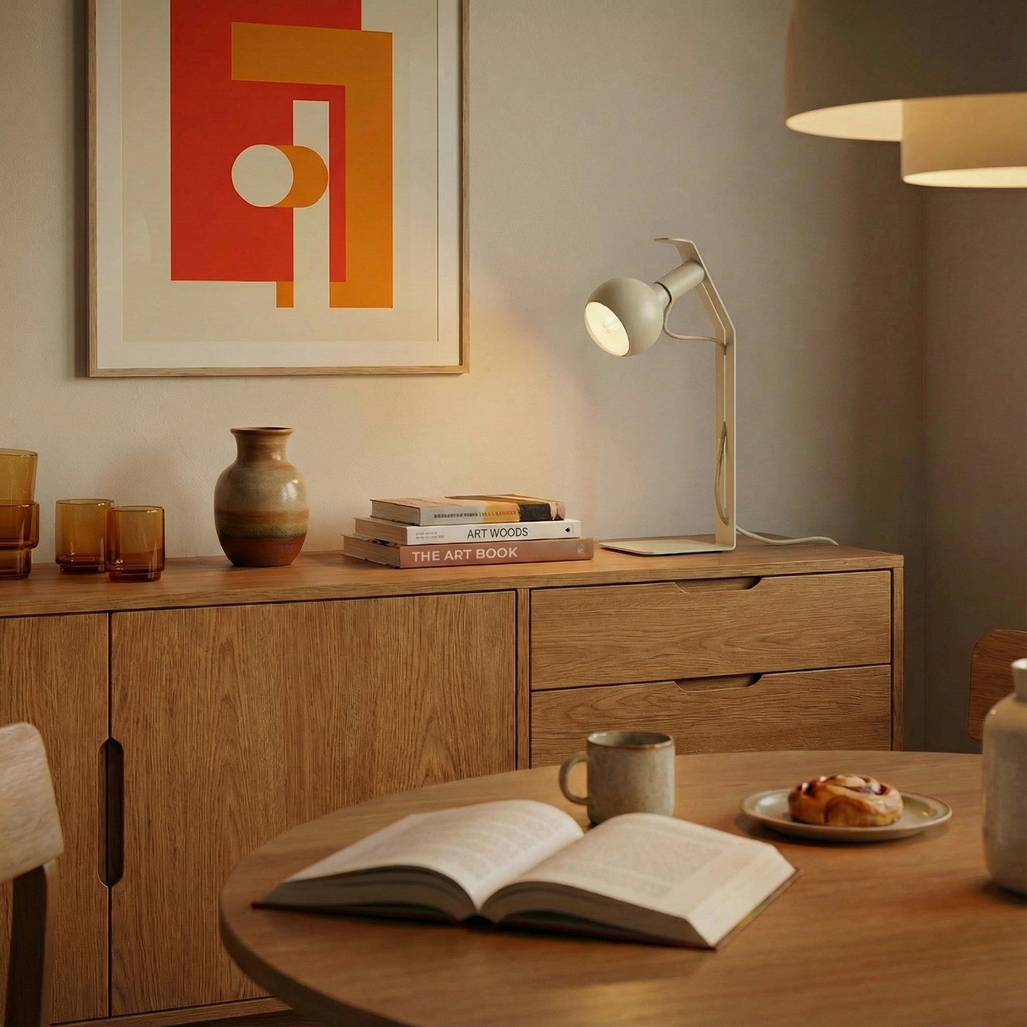 Koso Lucia - Lampada da tavolo con spina UK - Panna