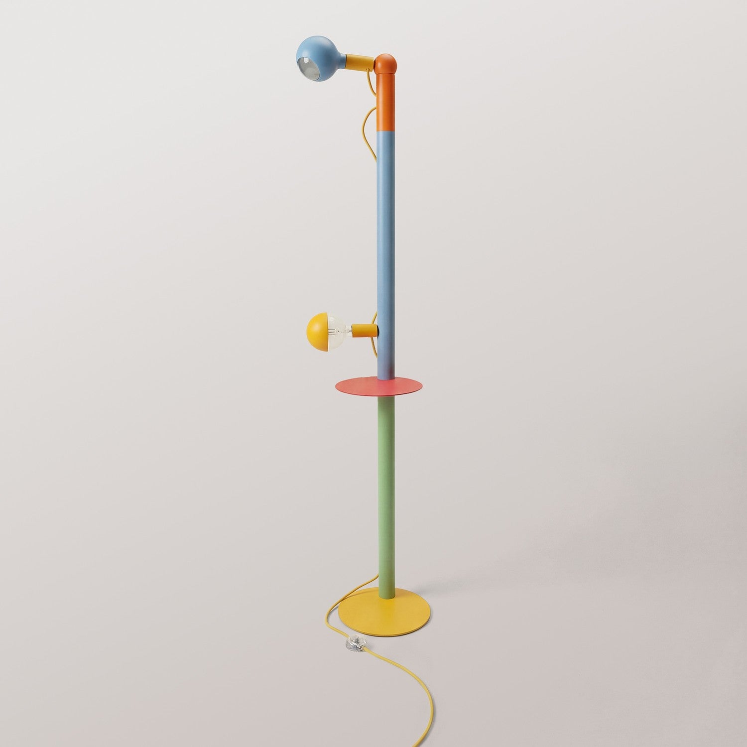 Rocco XXL - Multicolor vloerlamp met UK-stekker en Lichtbron Maria en Camo