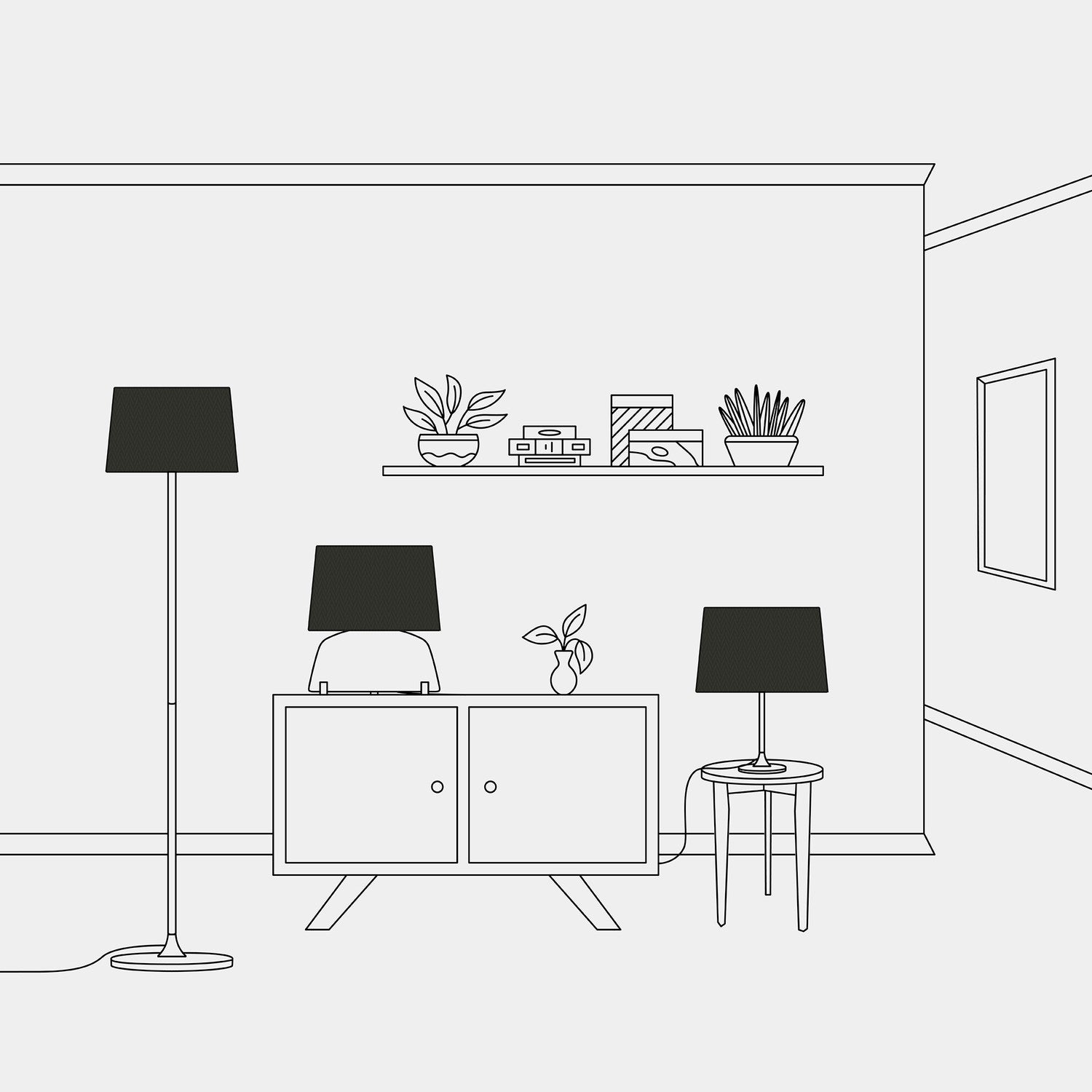 Paralume Athena con attacco E27 per lampada da tavolo - Made in Italy - Cinette nero interno Oro